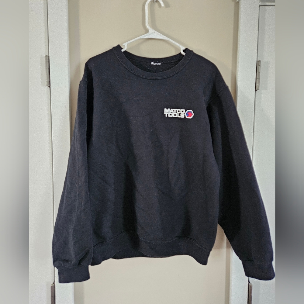 Black Men's Sweater Sweatshirt mens medium matco truck tools long sleeve top